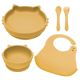 Set pentru diversificare din silicon Kitty, 6 luni+, Honey, Appekids 613294