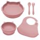 Set pentru diversificare din silicon Kitty, Old Rose, Appekids 613287