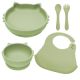 Set pentru diversificare din silicon Kitty, 6 luni, Raw Green, Appekids 613266