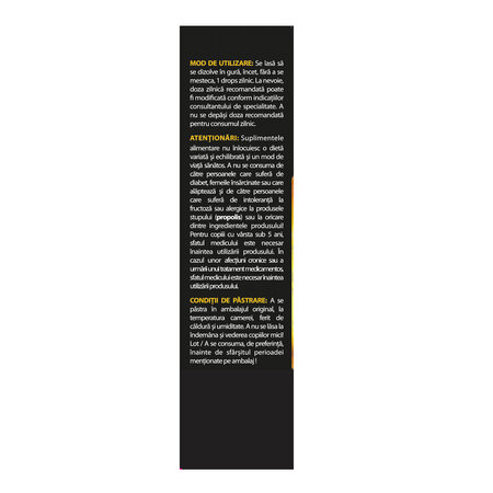 Dropsuri cu miere de Manuka MGO525 si extract din coacaze negre si propolis, 12 bucati, Melora 763187