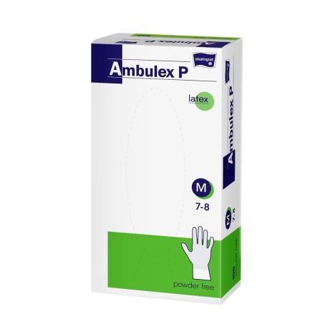 Manusi de examinare din latex pudrate Medium, 100 bucati, Ambulex