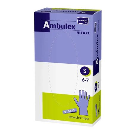 Manusi examinare din nitril nepudrate, Small, 100 bucati, Ambulex