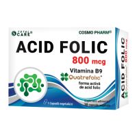 Acid Folic Quatrefolic, 800 mcg, 30 capsule, Cosmopharm