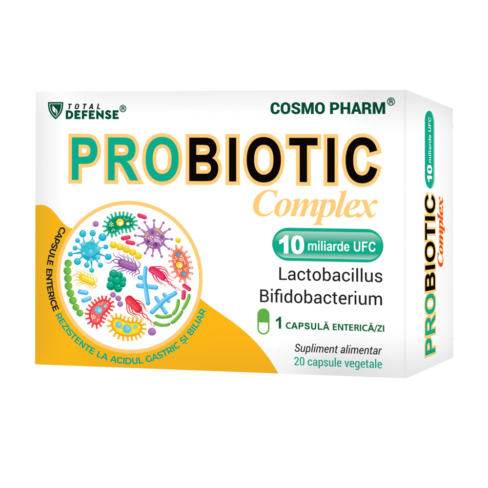 Probiotic Complex, 10 miliarde UFC, 20 capsule, Cosmopharm