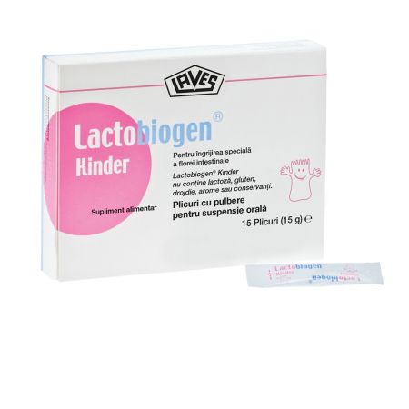 Lactobiogen Kinder, 15 plicuri, Laves