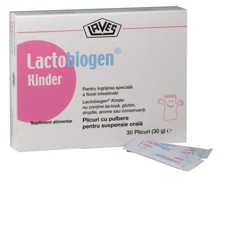 Lactobiogen Kinder, 30 plicuri, Laves