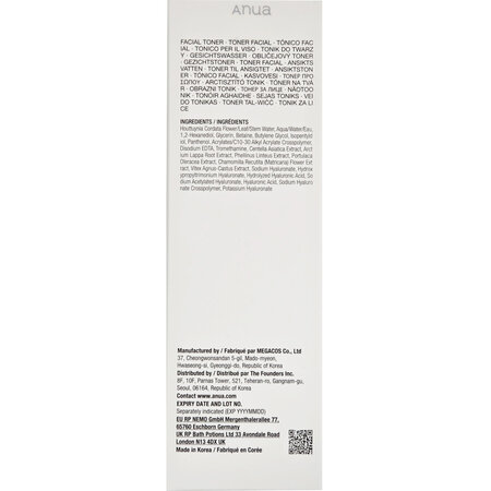 Toner Calmant Heartleaf 77%, 250 ml, Anua 825345