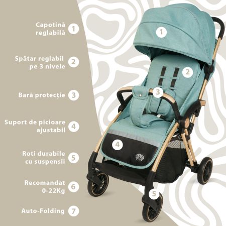 Carucior sport Upp, River Green, Appekids 614019