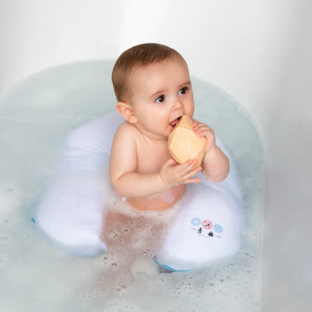 Suport de baita si colac plutitor 2 in 1 Comfy Bath, Alb, Doomoo 614124