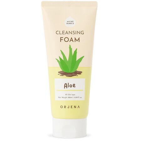 Spuma de curatare cu Aloe Smile Day Cleansing Foam Aloe, 180 ml, Orjena