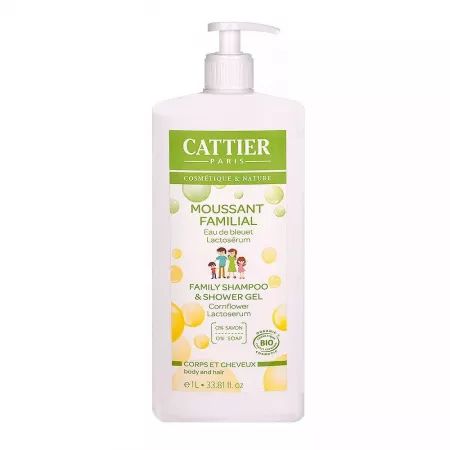 Spuma de curatare Bio corp si par pentru toata familia, 1 litru, Cattier