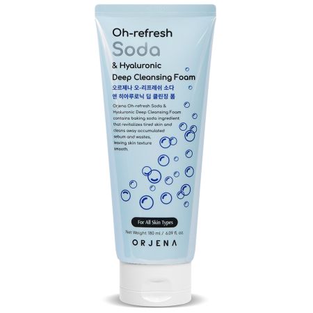 Spuma delicata pentru curatare in profunzime cu acid hialuronic Oh-Refresh Soda & Hyaluronic Deep Cleansing Foam, 180 ml, Orjena