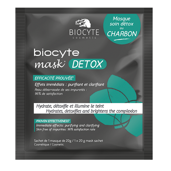 Masca detoxifianta cu carbune, 1 bucata, Biocyte