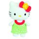 Jucarie de plus Hello Kitty cu rochita verde, 0-36 luni, 20 cm, Jemini 614743