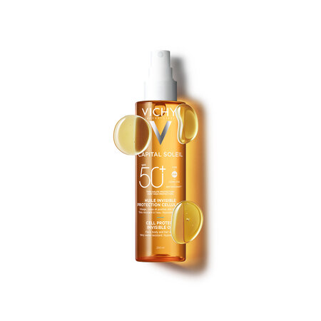 Ulei invizibil SPF50+ Cell Protect Capital Soleil, 200ml, Vichy 614926