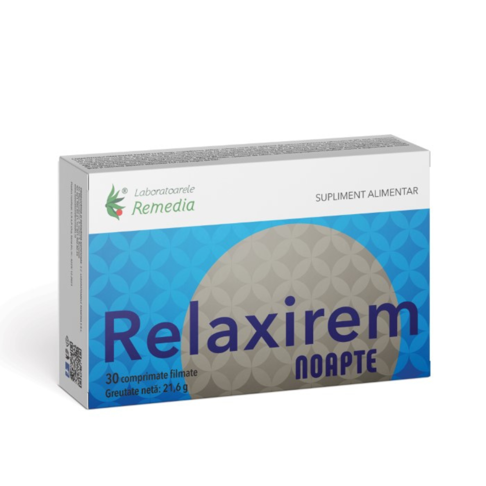 Relaxirem Noapte, 30 comprimate, Laboratoarele Remedia