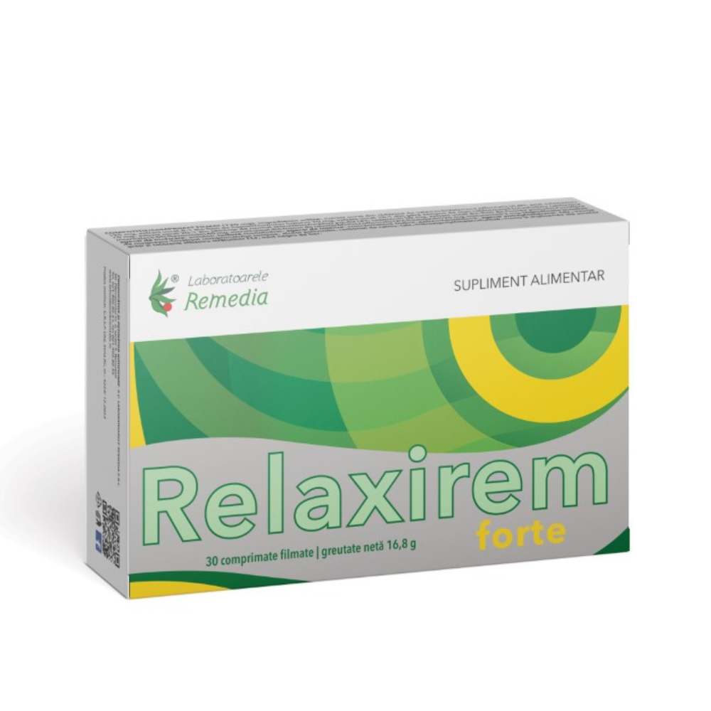 Relaxirem Forte, 30 comprimate, Laboratoarele Remedia