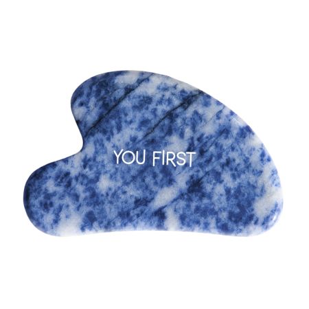 Piatra naturala Gua Sha de masaj facial din Blue Spot Jasper, 1 bucata, You First