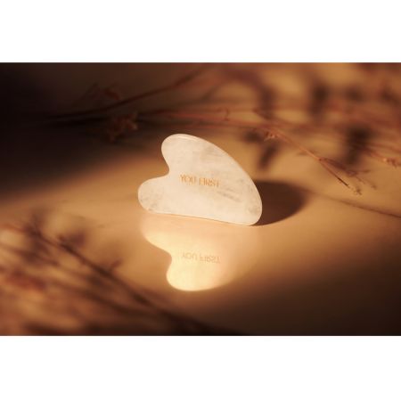 Piatra naturala de masaj facial din Jad Alb Gua Sha, 1 bucata, You First 615000