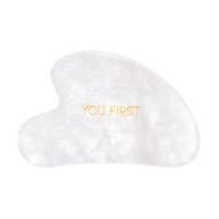 Piatra naturala de masaj facial din Jad Alb Gua Sha, 1 bucata, You First