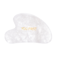 Piatra naturala de masaj facial din Jad Alb Gua Sha, 1 bucata, You First