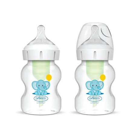 DR BROWN''S OPTIONS PLUS BIBERON CU GAT LARG PP150 ML DESIGN  (BPA FREE) (2 PACK) WB 52015