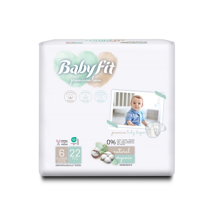 Scutece XL, Nr. 6, 15-25 kg, 22 bucati, Babyfit