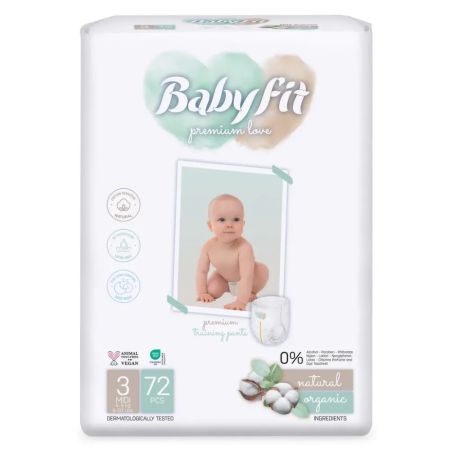 Scutece tip chilot Jumbo 3 Midi, 4-9 kg, 72 bucati, Babyfit