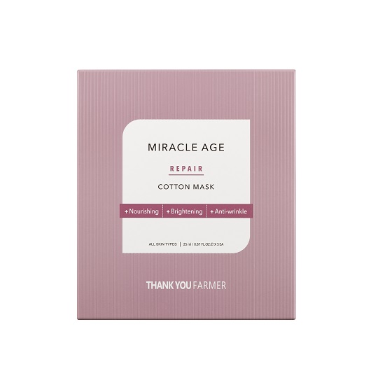 Masca reparatoare Miracle Age Repair Cotton Mask, 25 ml, Thank You Farmer