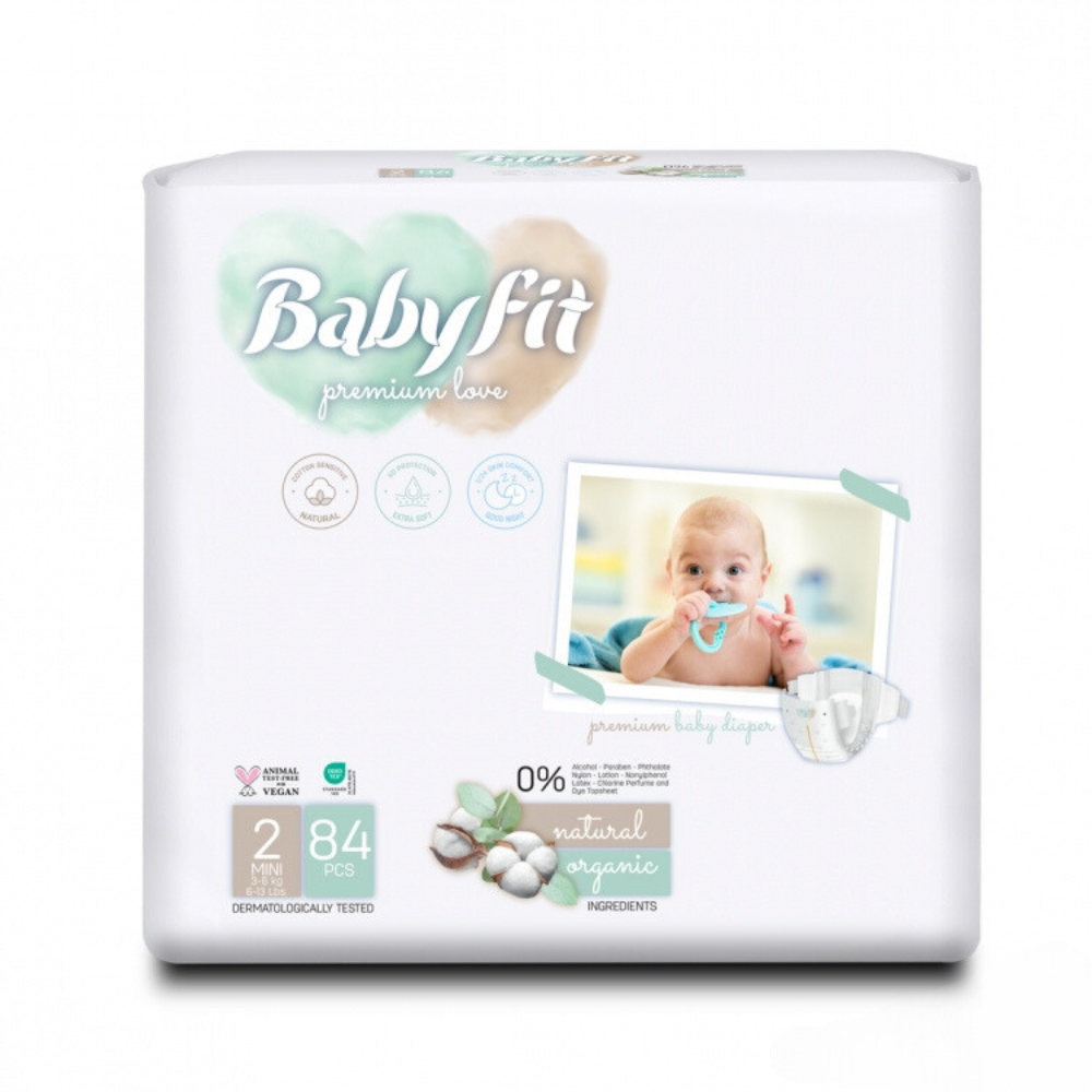 Scutece Jumbo Mini, Nr. 2, 3-6 Kg, 84 bucati, Babyfit