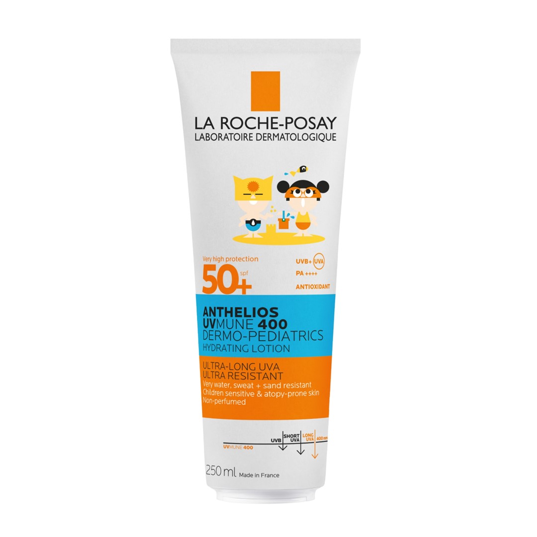 Lapte hidratant cu SPF 50+ fata si corp pentru copii Anthelios Dermo-Pediatrics, 250 ml, La Roche-Posay