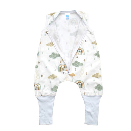 Sac de dormit cu picioare din bumbac, Norisori, 0-12 luni, Baltic Bebe 615084