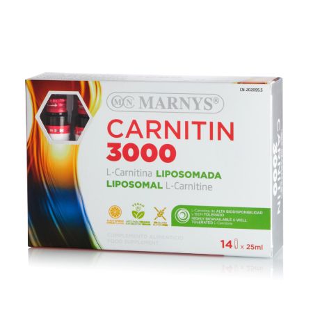 Accelerator metabolic Carnitin 3000 mg, 14 fiole, Marnys