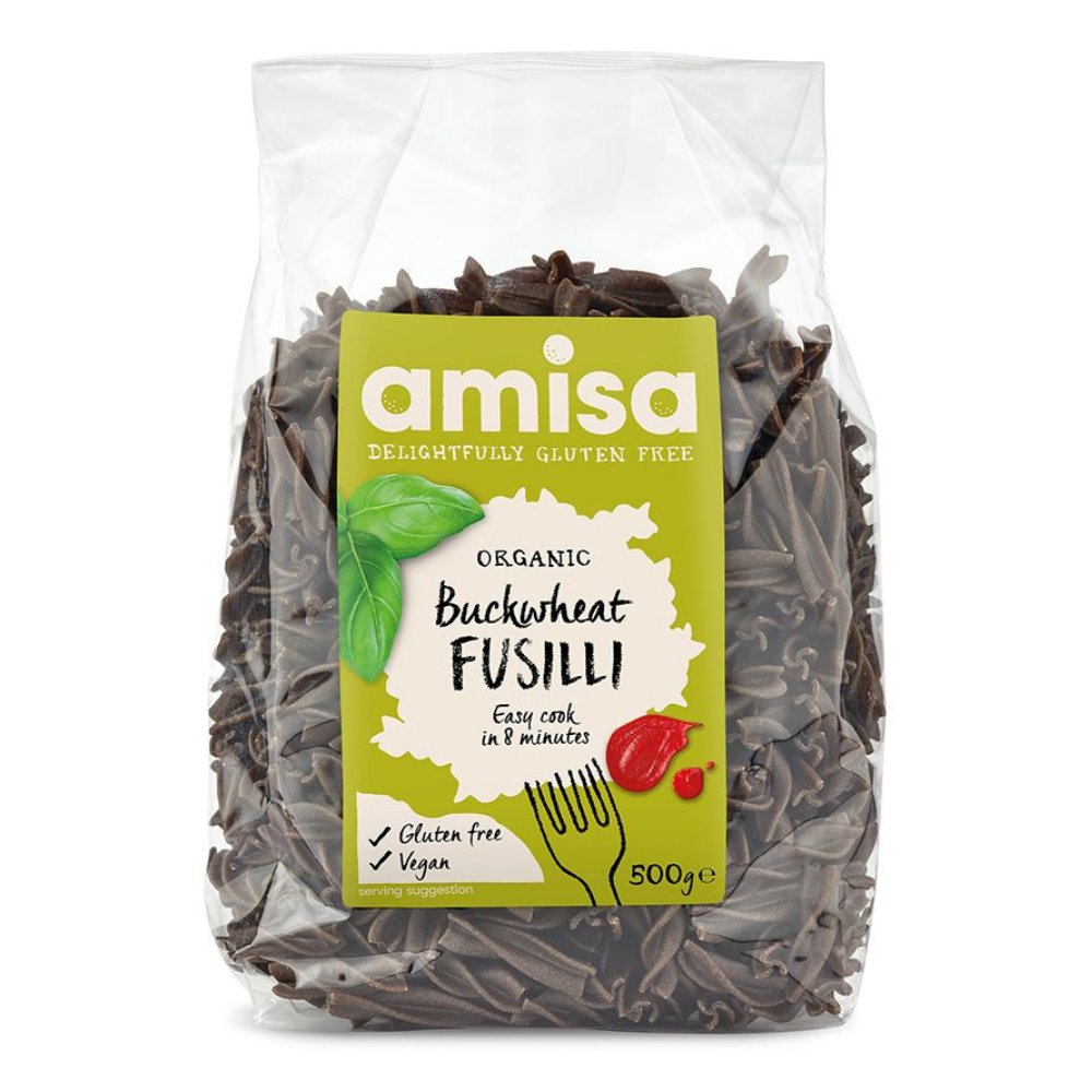 Fusilli din hrisca Bio fara gluten, 500 g, Amisa