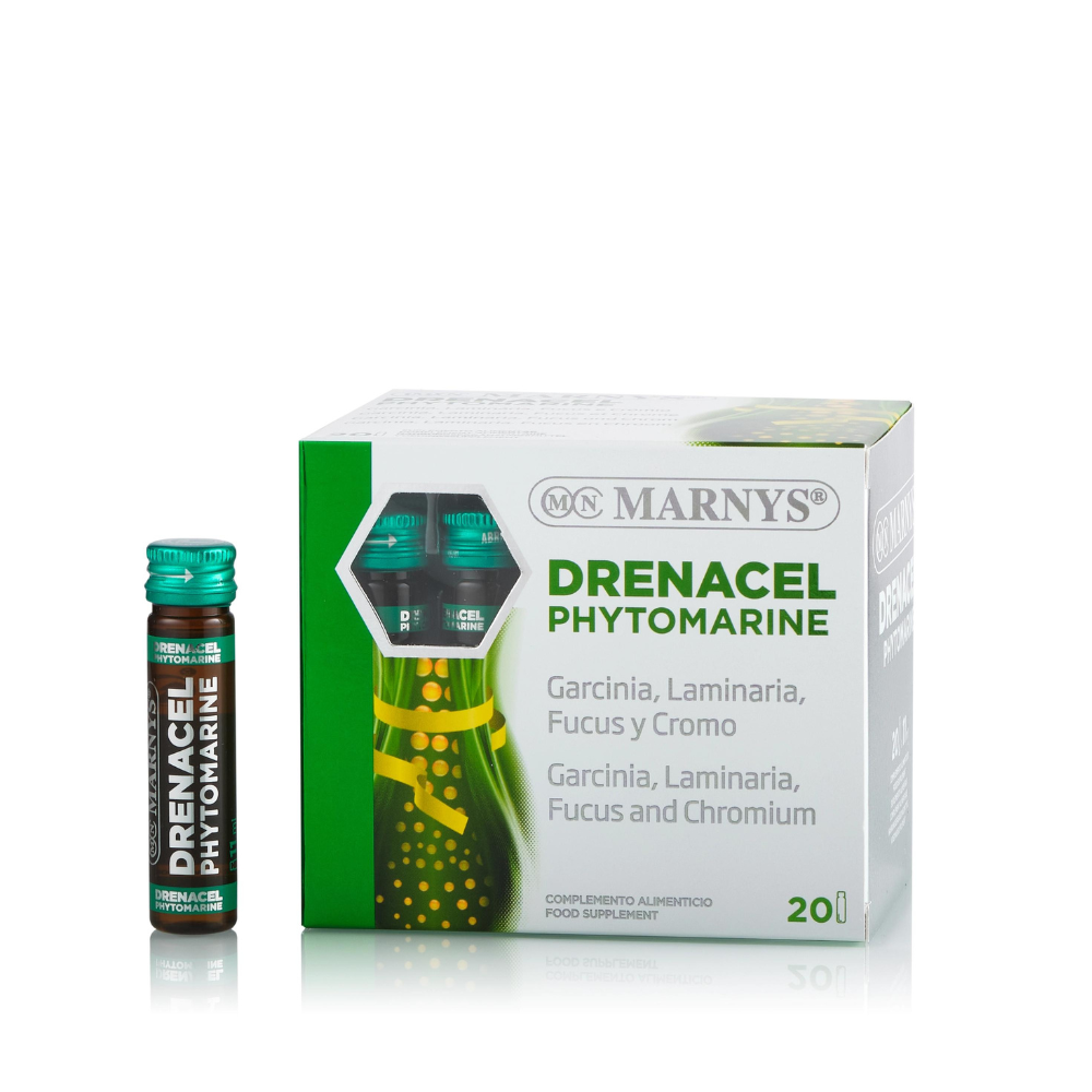 Drenacel Phytomarine fiole pentru accelerarea metabolismului si normalizarea proceselor glandei tiroide, 20 fiole, Marnys