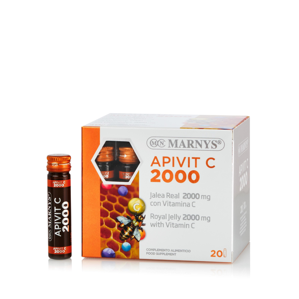 Apivit C 2000 Fiole cu laptisor de matca si vitamina C, 20 fiole, Marnys