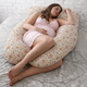 Perna pentru gravide 3 in 1 Maxim, Alb cu Flori, Twindeco 751301