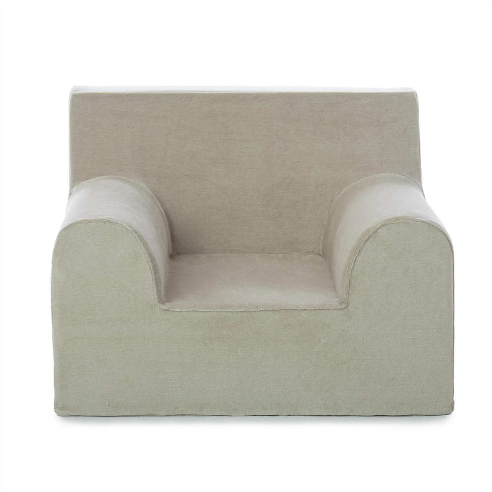 Fotoliu din catifea pentru copii, Bej, Twindeco