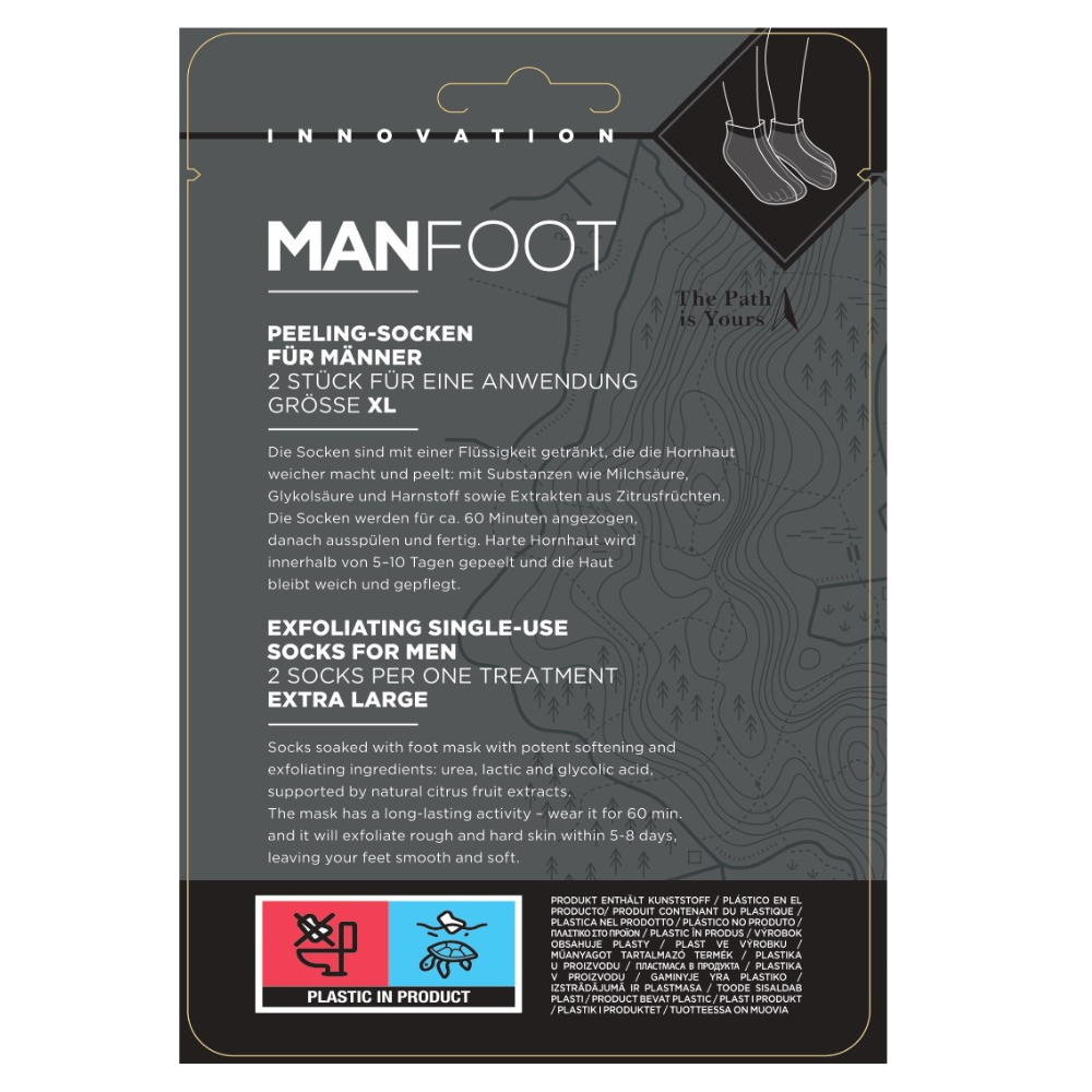 Sosete exfoliante pentru barbati ManFoot, 1 set, SheCosmetic