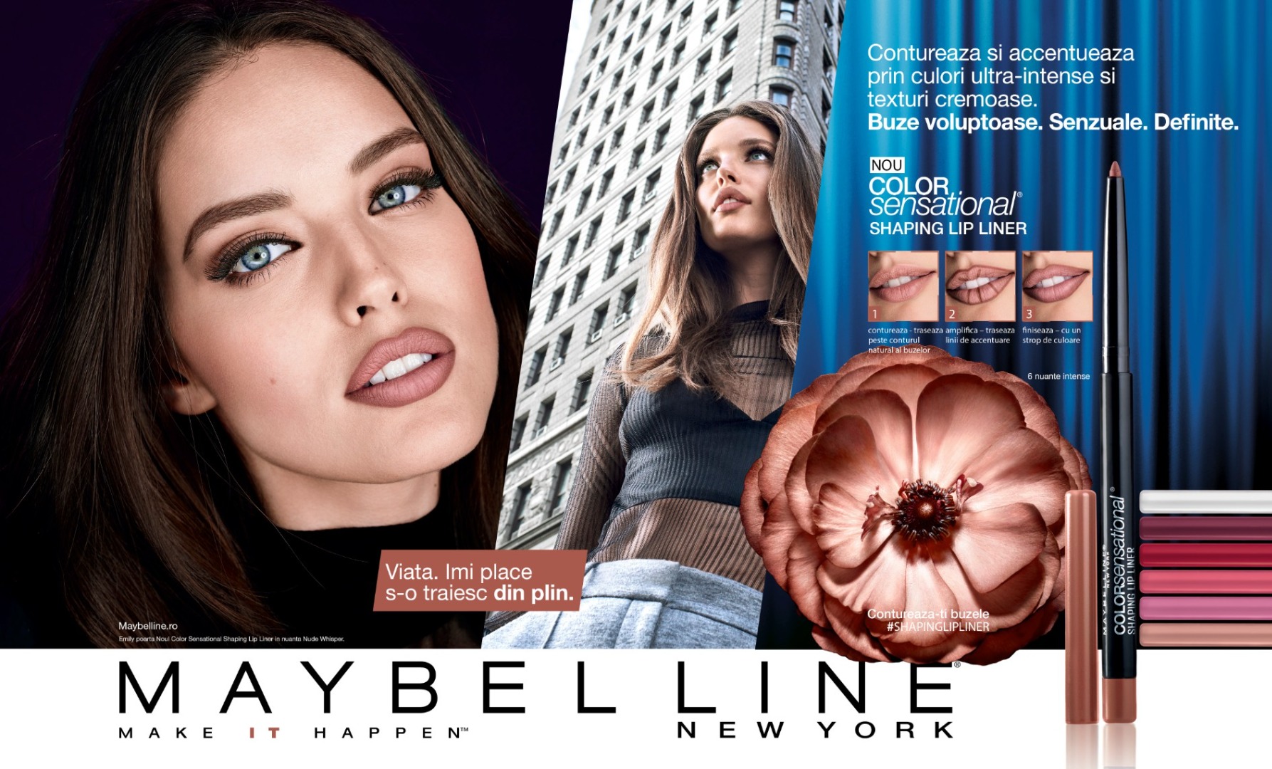 Creion de buze mecanic Color Sensational Shaping Lip Liner Maybelline