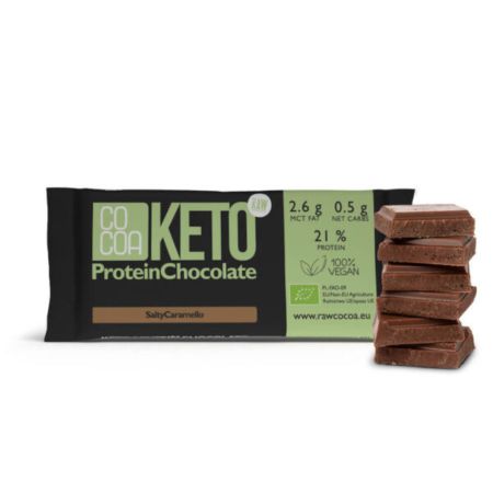 Ciocolata Bio cu caramel sarat, 40 g, Cocoa Keto