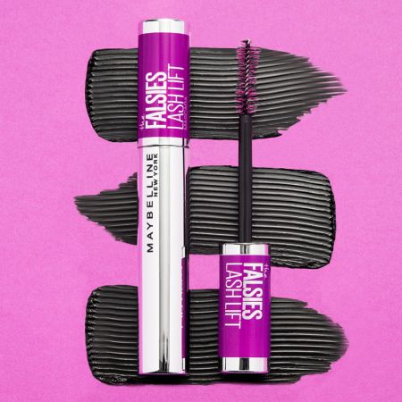 Mascara pentru efect de gene false The Falsies Lash Lift, 01 Black, 9.6 ml, Maybelline 615621