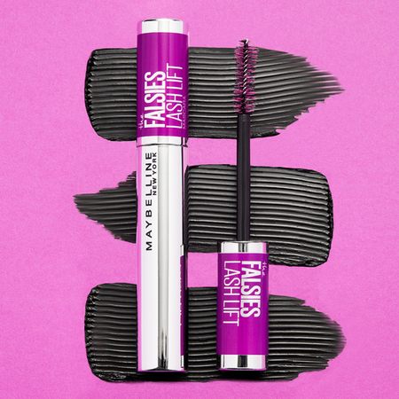 Mascara pentru efect de gene false The Falsies Lash Lift, 01 Black, 9.6 ml, Maybelline 615621