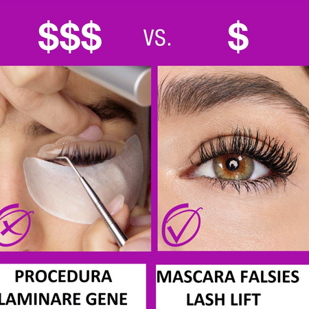 Mascara pentru efect de gene false The Falsies Lash Lift, 01 Black, 9.6 ml, Maybelline 615625