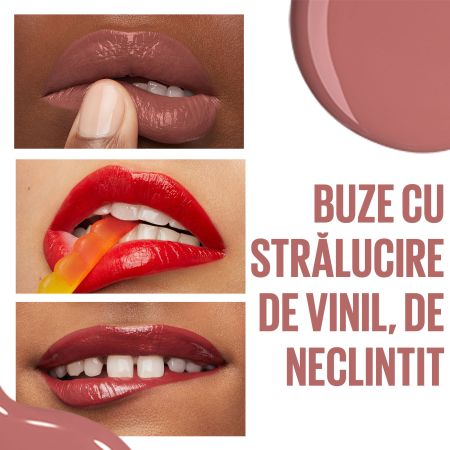 Ruj lichid rezistent cu stralucire de vinil SuperStay Vinyl Ink, 110, 4.2 ml, Maybelline 615684