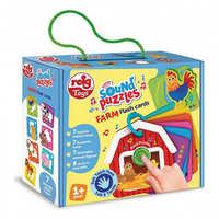Cartonase Puzzle cu sunete, 12 luni+, Animale de la ferma, Reig