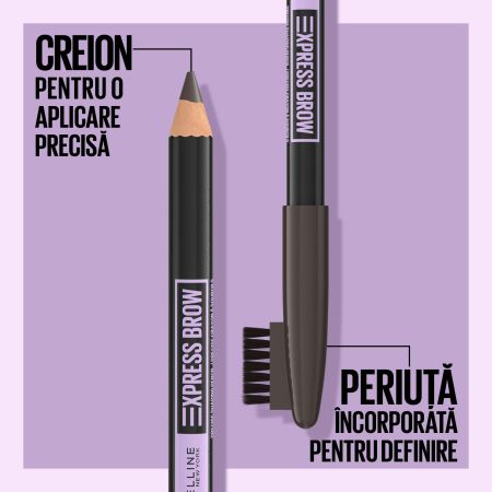 Creion pentru sprancene Express Brow, Soft Brown, 03, 1 g, Maybelline 615894