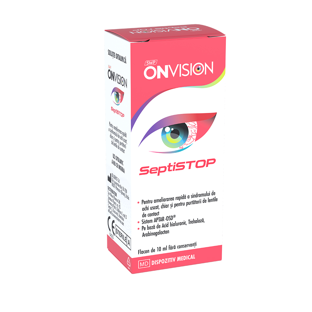 Solutie oftalmica lubrifianta Onvision Septistop, 10 ml, Sun Wave Pharma