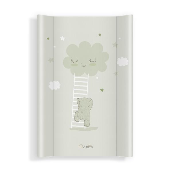 Saltea de infasat bebe cu intaritura, 70x47.5 cm, Walk in the Clouds Mint, Klups