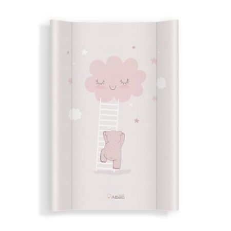 Saltea de infasat bebe cu intaritura, 70x47.5 cm, Walk in the Clouds Pink, Klups